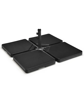 Patio 4pcs 13L Cantilever Offset Umbrella Base Heavy Duty Outdoor Square