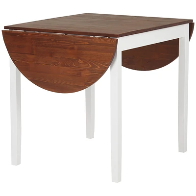 Homcom 55" Wood Kitchen Table, Drop Leaf Tables for Small Spaces