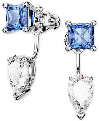 Swarovski Rhodium-Plated Mixed Crystal Ear Jacket Earrings