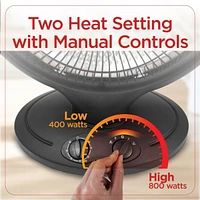 Black & Decker Black and Decker Portable Heater for Rooms up to 161 Sq. Ft., Oscillating Space Heater and Heater for Bedroom with Overheat Protection
