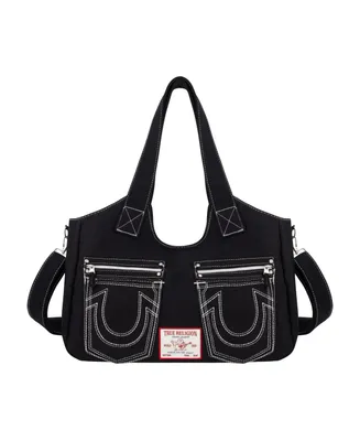 True Religion Horseshoe Stitch Satchel Bag