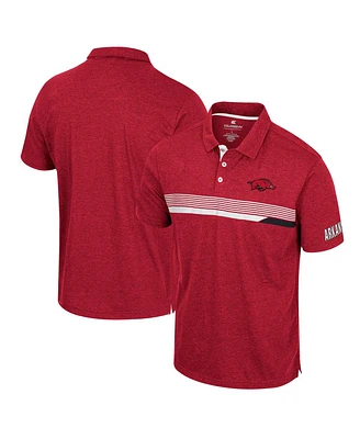 Men's Colosseum Cardinal Arkansas Razorbacks No Problemo Polo Shirt