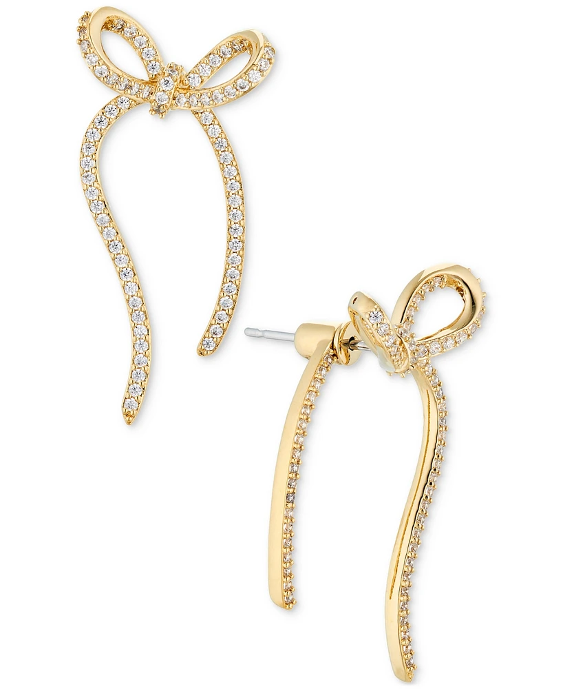 Eliot Danori Pave Bow Ear Jacket Earrings