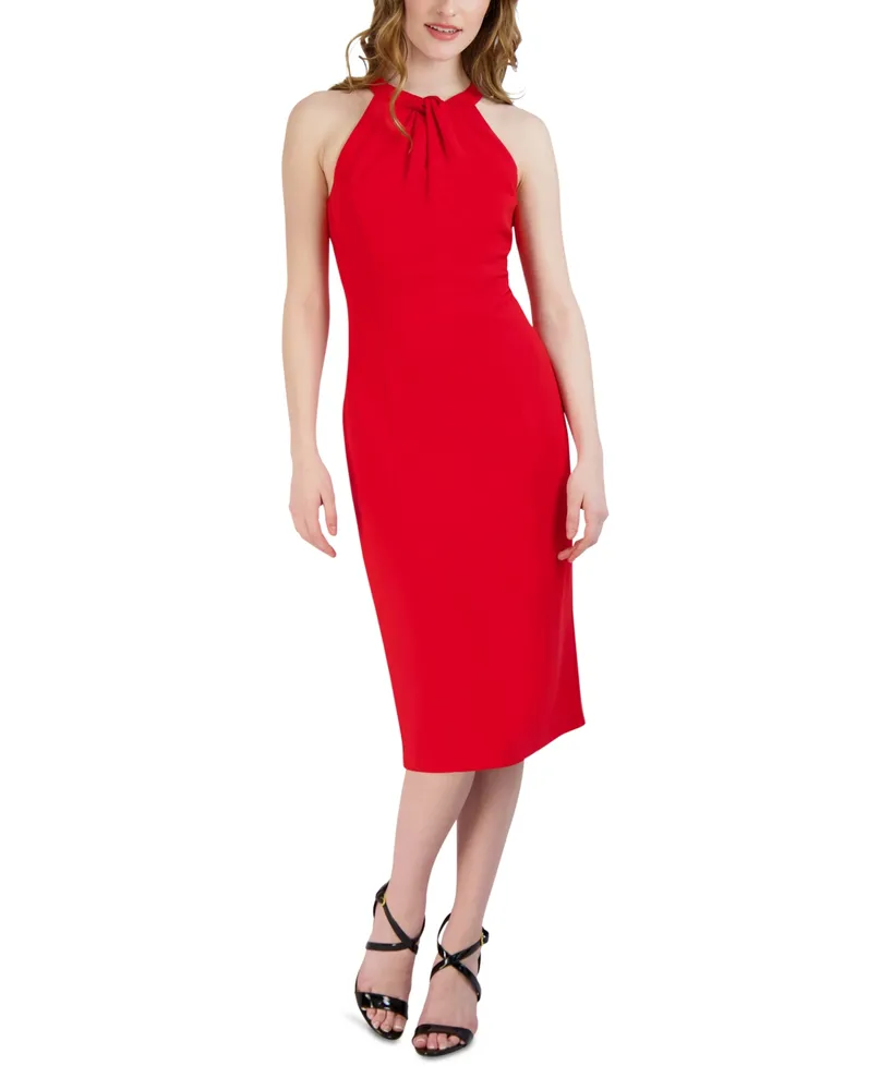 julia jordan Halter-Neck Sleeveless Sheath Dress