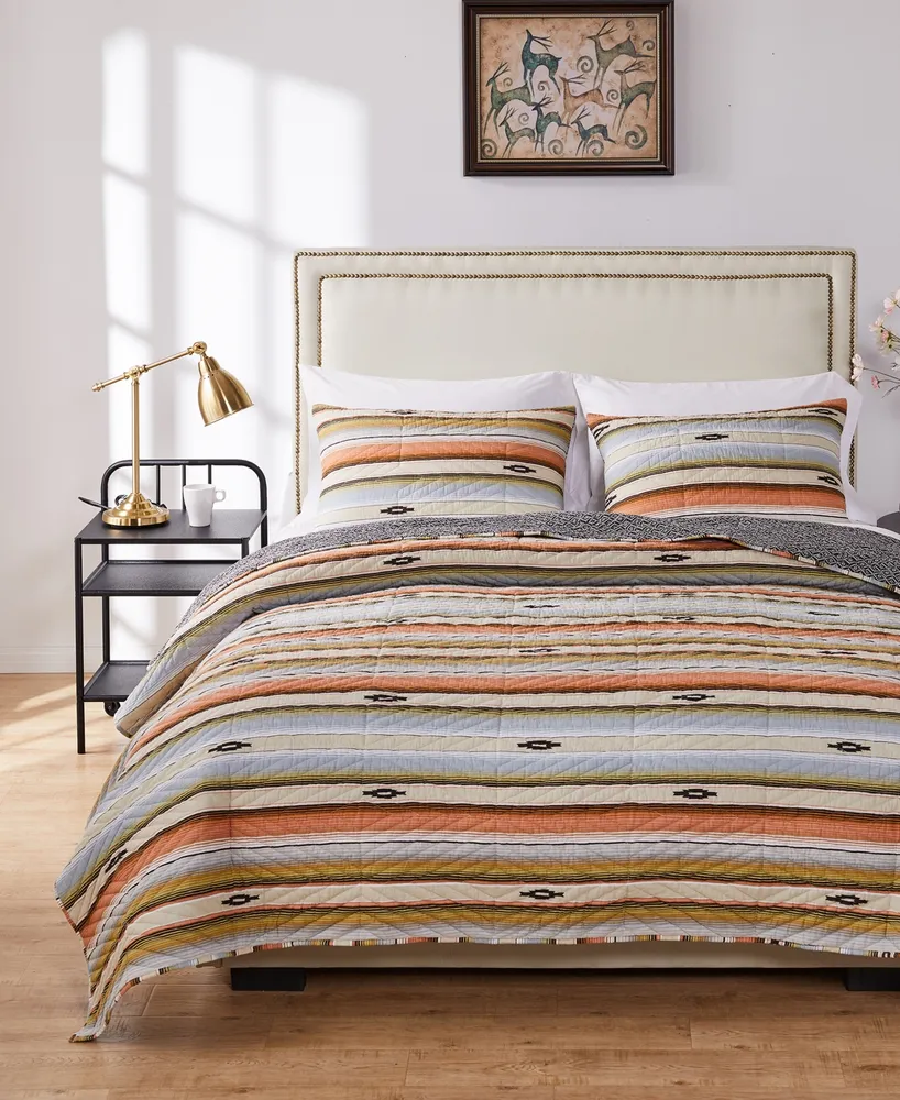 Greenland Home Fashions Painted Desert Reversible Piece Quilt Set