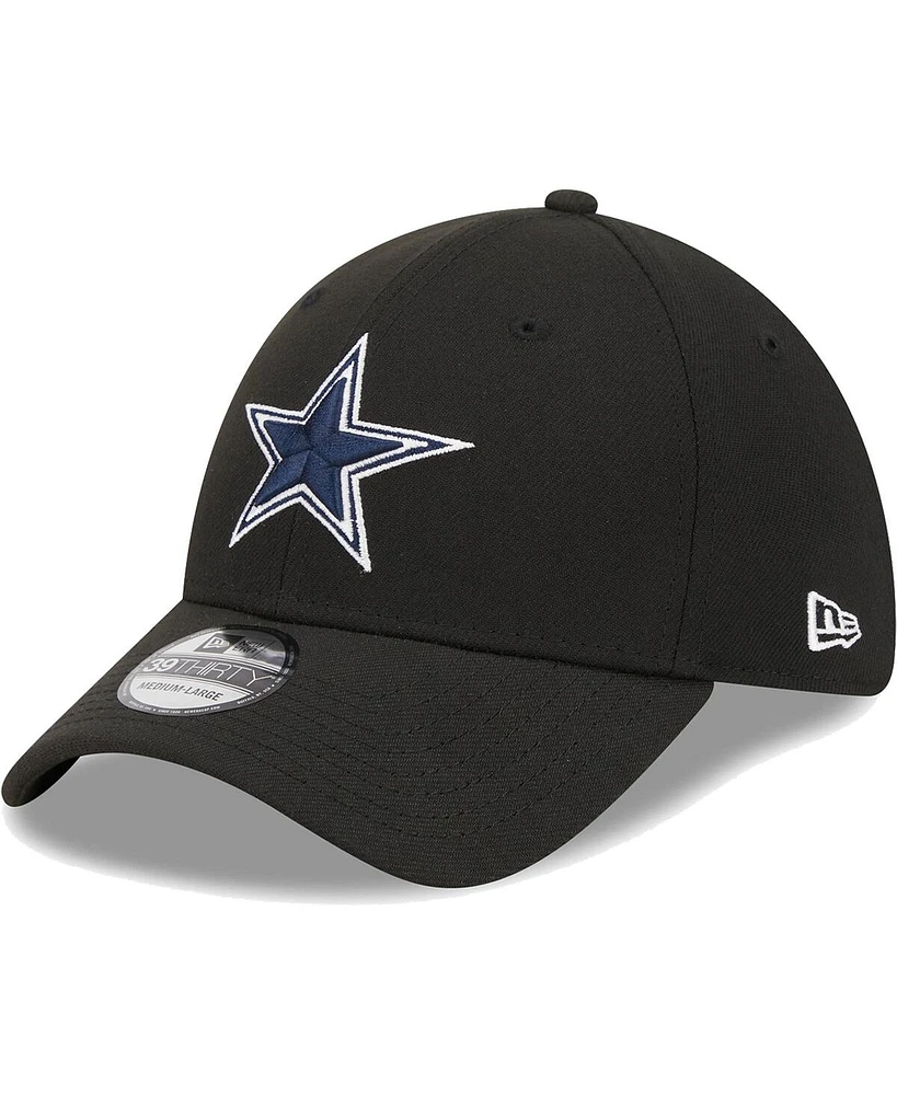 Men's New Era Black Dallas Cowboys Main 39THIRTY Flex Hat