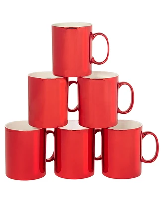 Certified International Holiday Lights 16 oz Mugs Set of 6, Service for 6