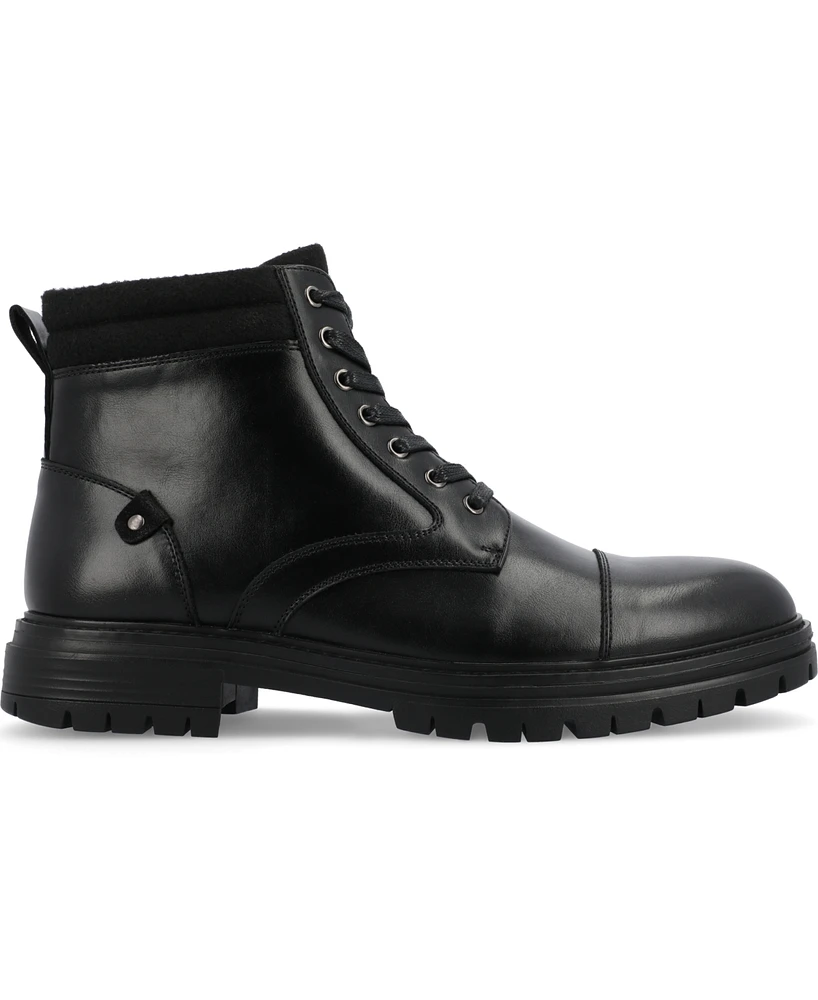 Vance Co. Men's Fegan Tru Comfort Foam Cap Toe Lace-Up Ankle Boots