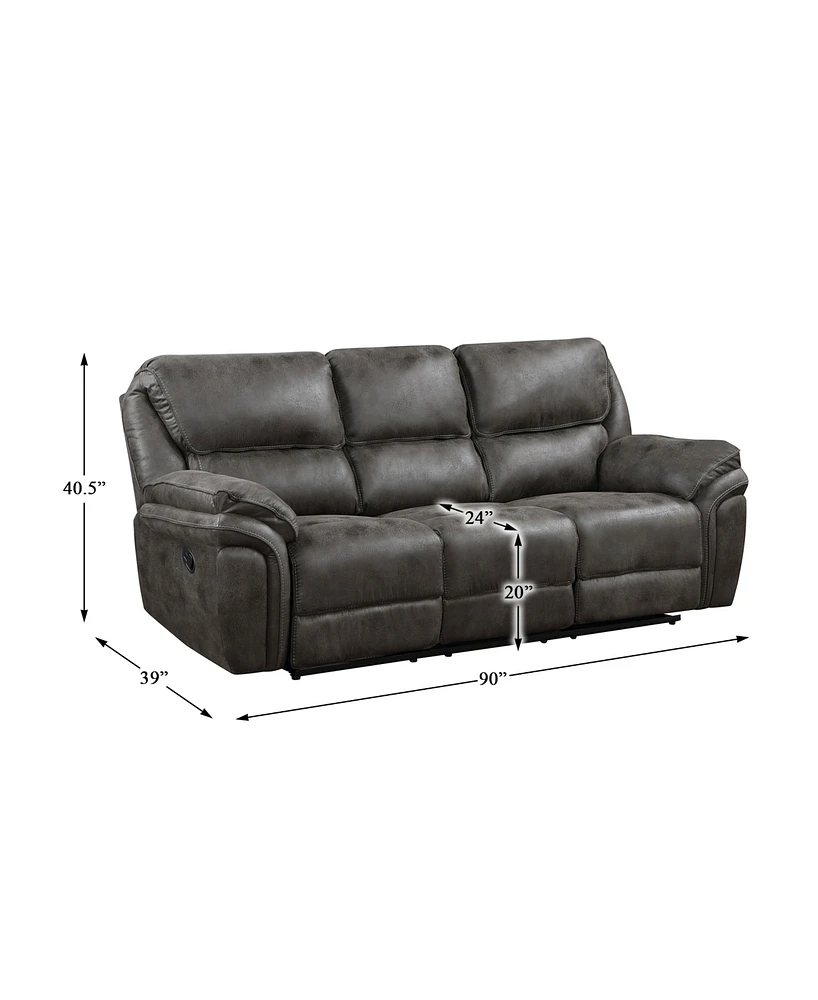 White Label Fleming 90" Double Reclining Sofa
