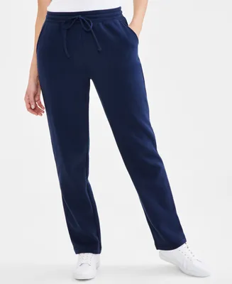 Style & Co Women's Mid Rise Drawstring-Waist Fleece Pant, Created for Macy's