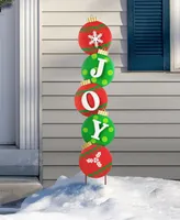 Glitzhome 42" H Metal Joy Ornament Yard Stake or Wall Decor