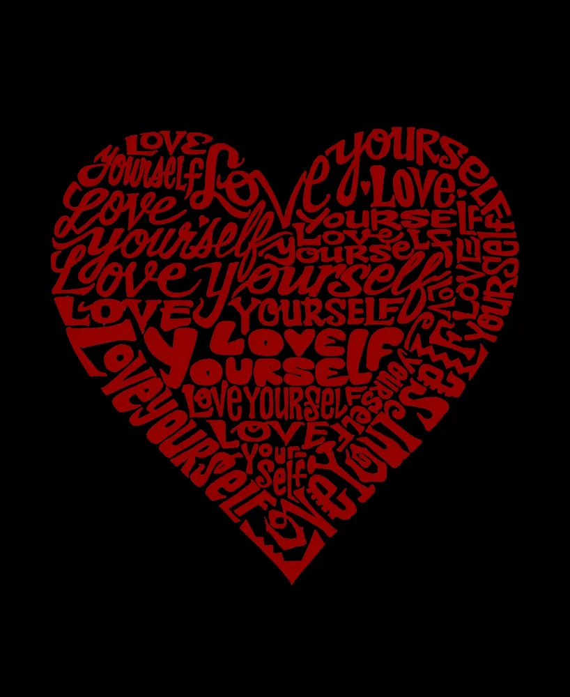 La Pop Art Men's Love Yourself Premium Blend Word T-shirt