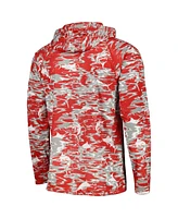 Men's Columbia Scarlet Ohio State Buckeyes Pfg Terminal Tackle Omni-Shade Rippled Long Sleeve Hooded T-shirt
