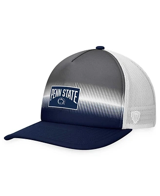 Men's Top of the World Navy, Gray Penn State Nittany Lions Daybreak Foam Trucker Adjustable Hat