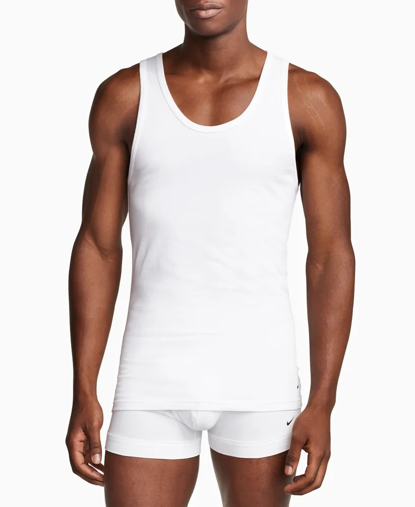 Nike Men's Slim-Fit 2-Pack Essential Stretch Tank Undershirts