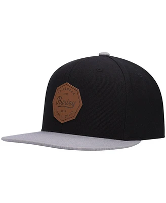 Men's Hurley Black, Gray Tahoe Snapback Hat