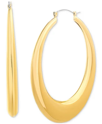 kensie Gold-Tone Wide Large Hoop Earrings, 2.75"