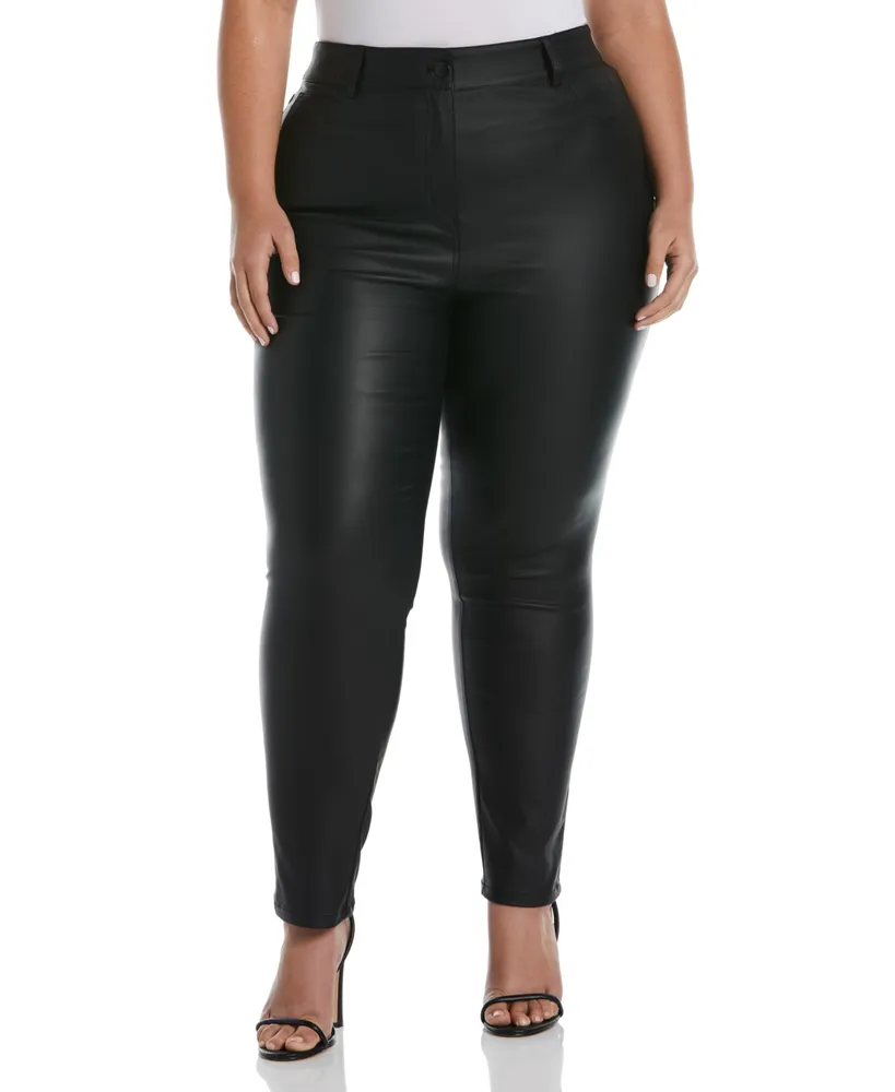 Ella Rafaella Plus 5-Pocket Coated Twill Pants