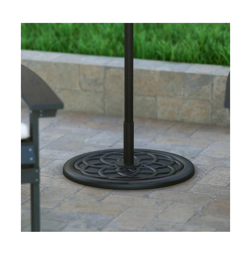 Universal Cement Patio Umbrella Base - Weatherproof - 19.25" Diameter