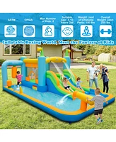 Inflatable Water Slide Giant Kids Bounce House Park Splash Pool with 680W Blower