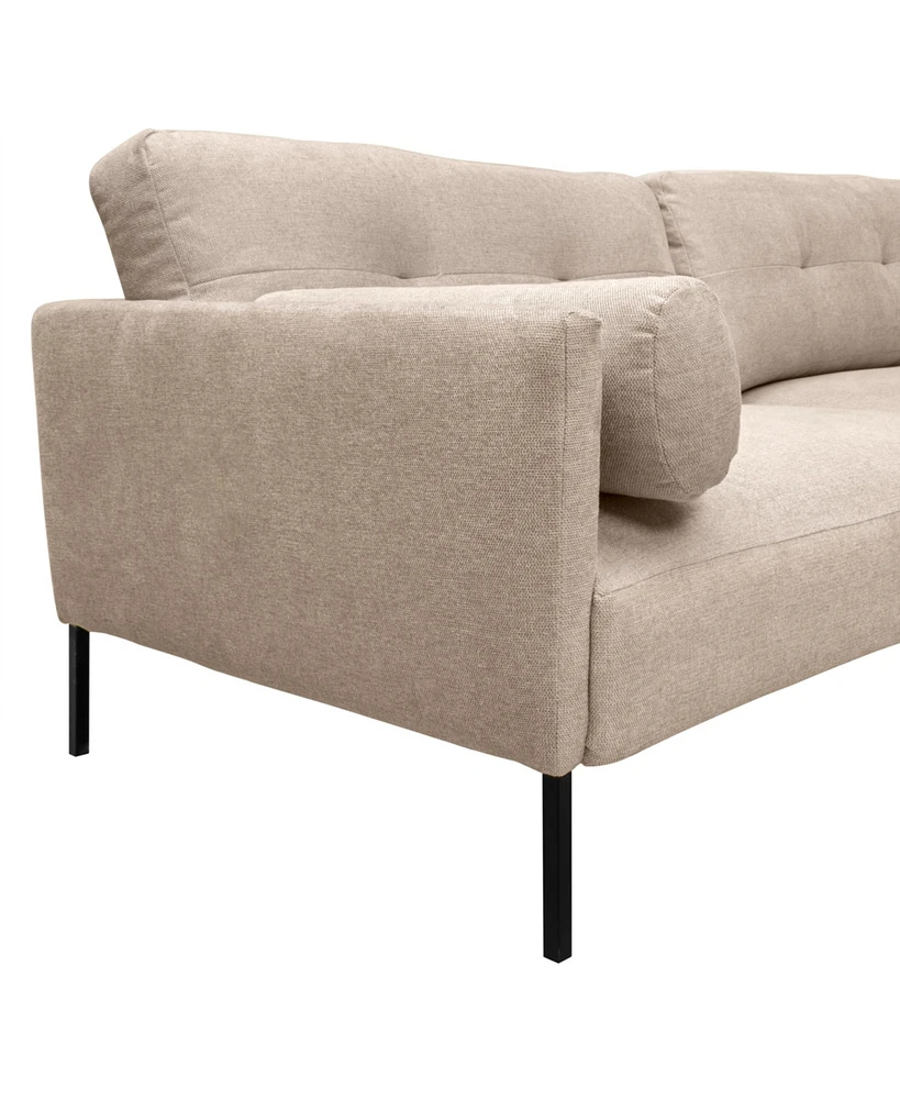 Armen Living Michalina 84" Polyester, Nylon with Metal Legs Sofa