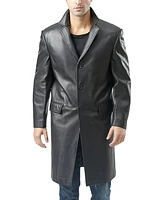 Bgsd Men Leather Long Walking Coat