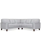 Closeout Ashlinn Pastel Leather Sectional Collection Created For Macys