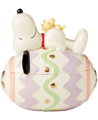 Lenox Peanuts Snoopy & Woodstock Covered Candy Dish
