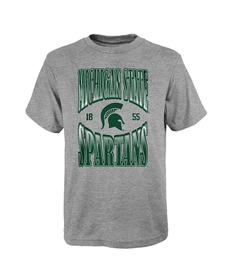 Big Boys Heather Gray Michigan State Spartans Top Class T-shirt