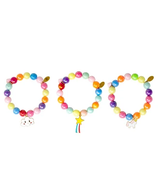 Girl's Bright Gum Ball Unicorn Bracelet Set