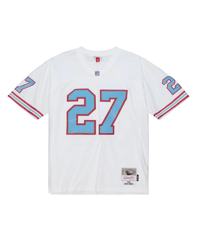 Men's Mitchell & Ness Eddie George White Tennessee Oilers Legacy Replica Jersey