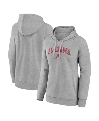 Women's Fanatics Heather Gray Alabama Crimson Tide Evergreen Campus Pullover Hoodie