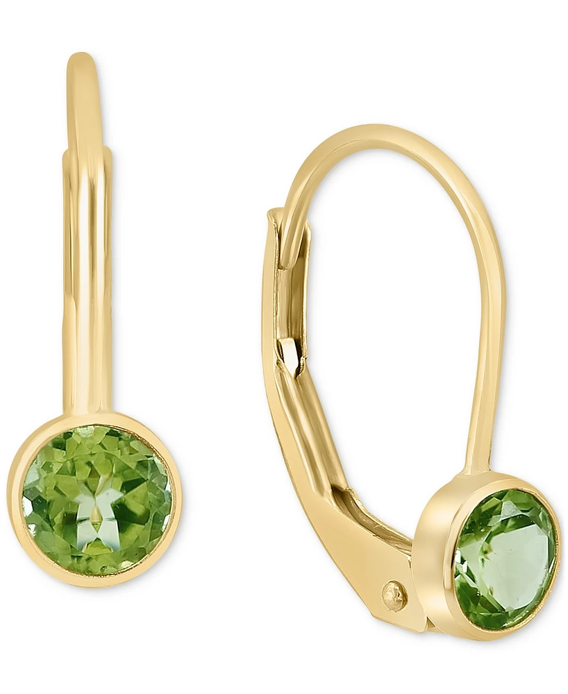 Effy Garnet Leverback Drop Earrings (1/2 ct. t.w.) 14k Gold (Also available Peridot, Blue Topaz, Citrine, and Amethyst)