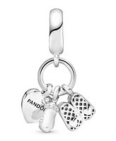 Pandora Cubic Zirconia Baby Bottle and Shoes Dangle Charm
