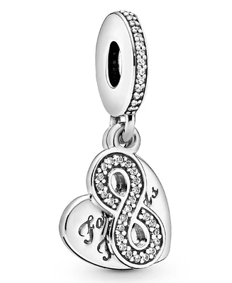 Pandora Cubic Zirconia Forever Friends Heart Dangle Charm