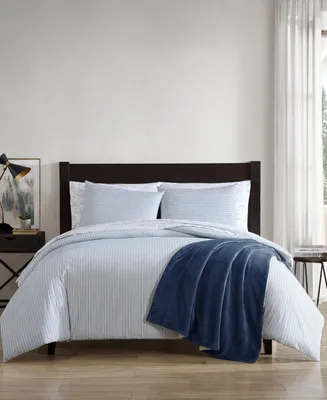 Eddie Bauer Ticking Stripe Cotton Percale 2 Piece Duvet Cover Set, Twin