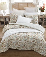 Laura Ashley Bramble Floral Cotton Reversible 2-Piece Comforter Set, Twin