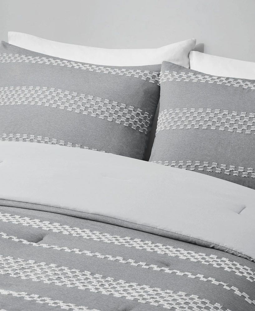 Madison Park Drew Clipped Jacquard 5-Pc. Comforter Set, Full/Queen