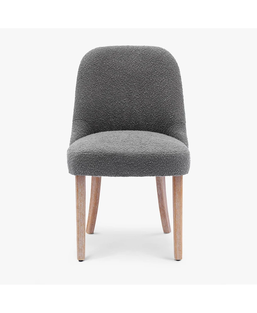 Mid-Century Modern Upholstered Boucle Dining Chair