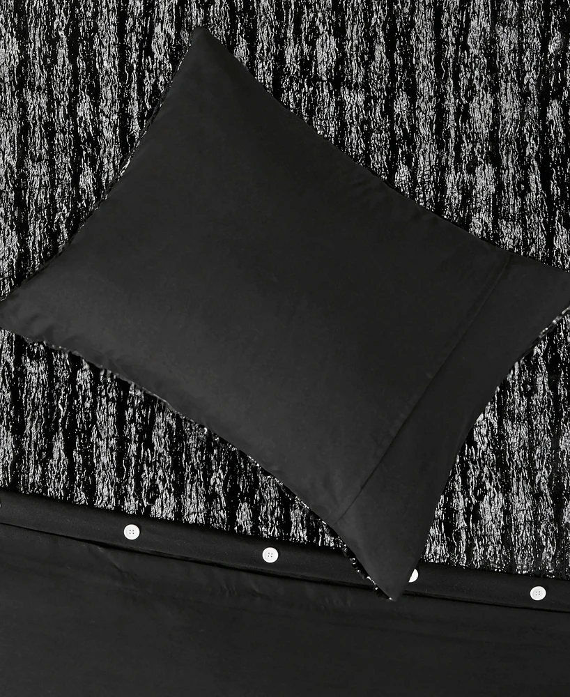 Intelligent Design Naomi Metallic Print Faux Fur 3 Piece Duvet Cover Set, Full/Queen