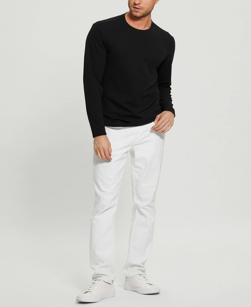 Guess Men's Textured Long-Sleeve T-shirt