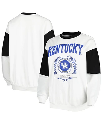 Women's Gameday Couture White Kentucky Wildcats It's A Vibe Dolman Pullover Sweatshirt