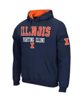 Men's Colosseum Navy Illinois Fighting Illini Sunrise Pullover Hoodie