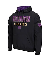 Men's Colosseum Black Washington Huskies Sunrise Pullover Hoodie