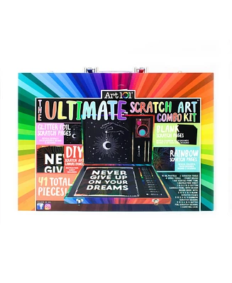 Art 101 Ultimate Scratch Art Combo Kit, 41 Pieces