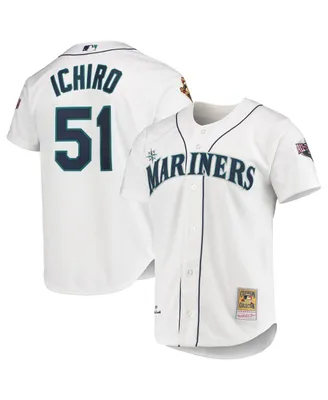 Men's Mitchell & Ness Ichiro Suzuki White Seattle Mariners 2001 Mlb All-Star Game Cooperstown Collection Authentic Jersey