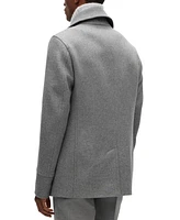 Boss by Hugo Boss Men's Double-Breasted Closure Slim-Fit Coat