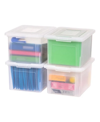 Iris 4 Pack Letter/Legal Size File Box