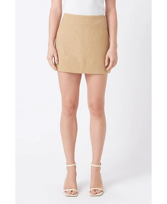 endless rose Women's Tweed Mini Skirt