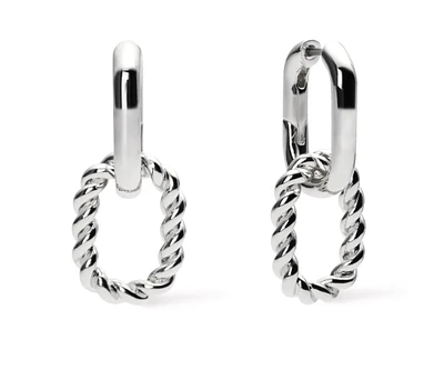 Ana Luisa - Double Hoop Earrings - Ash Double Silver